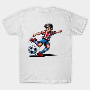 Youth Soccer Star: American Pride on the Field T-Shirt